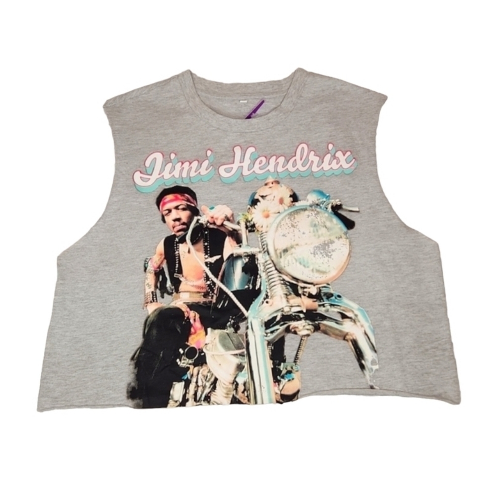 Jimmy Hendrix Cropped Tank Band T-shirt